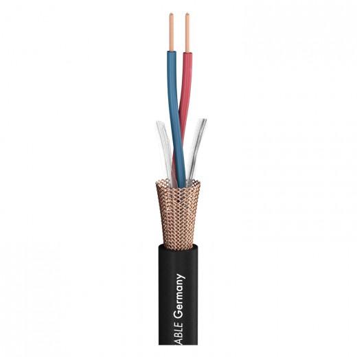 Cable blinde symetrique noir 2x0.34mm2 d=6.4mm l=1m / sommercable
