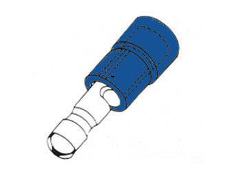 Cosse cylindrique mâle bleue 0.5 à 2.5mm² lot de 10 pièces