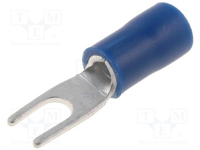 Cosse à fourche 3.7mm - bleu 1.5 à 2.5mm² lot de 100 piéces