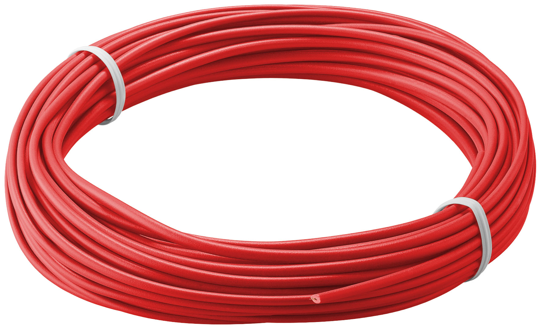 Fil de cablage - rouge - multibrin ( 18 x 0.1mm ) 0.14mm2 d=1.1mm l=10m