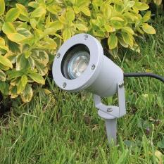 Support de lampe gu10 etanche ip44 type spot couleur argent ( livré sans lampe )