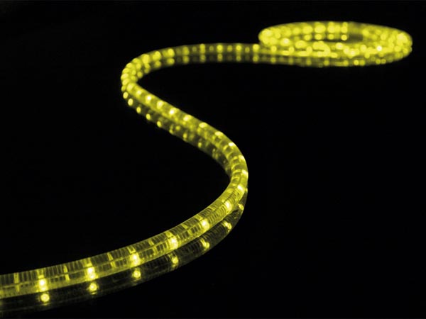 Flexible lumineux a leds  alim : 230 volts l=9m jaune