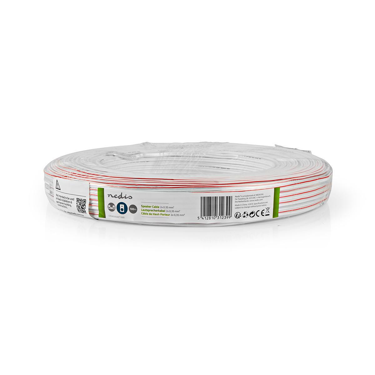Cable hp scindex blanc 2 x 0.35mm2; l=100m