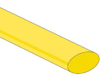 Assortiment de gaines thermorétractables jaunes 25 pièces Ø12.7mm l=1.2m