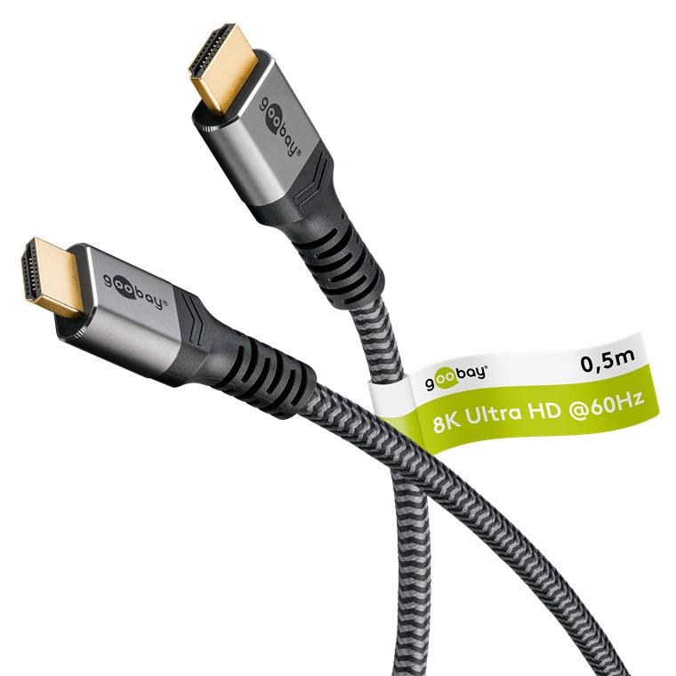 Cable hdmi 2.1 ultra haute vitesse 8k@60hz / plaqué or / 0.50 m