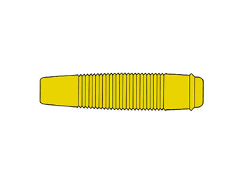 Fiche banane femelle 4mm - partiellement isolée - cat1  60vdc 16a - a souder - jaune - (kun30) hirschmann