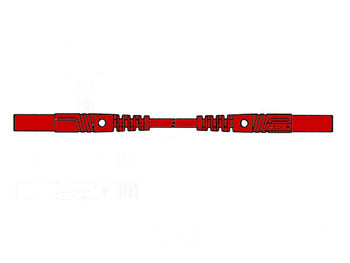 Cordon de mesure 4mm - de sécurité - cat3  1000v 16a - rouge - l=100cm (mlb/gg-sh 100/1) hirschmann