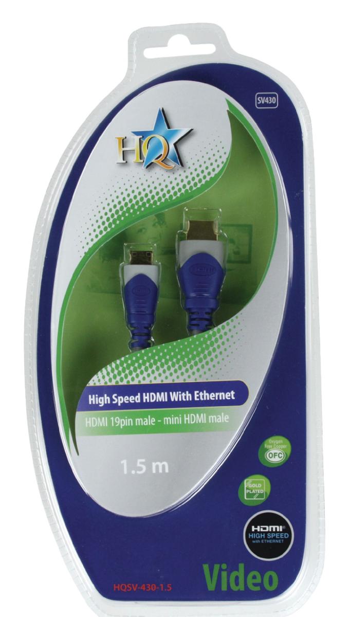 Cable hdmi high speed 19p male - mini hdmi 19 male