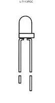 Led standard 5mm - vert transparent