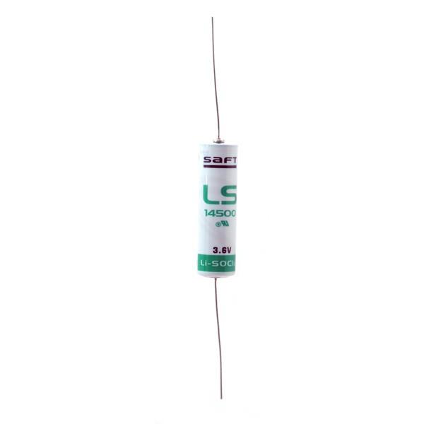 Pile lithium 3.6v 2600ma  aa (14.5x50.5mm ) saft avec sorties axiales