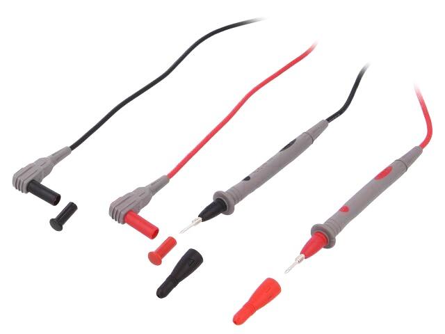 Cordons de mesure haute qualité / tension max : 1000v / intensité max : 10a / l=90cm / bananes 4mm