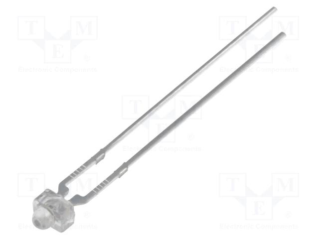 Led; 1,8mm; blanc froid; 4200÷5800mcd; 30°; front: convexe; 3,3x3mm