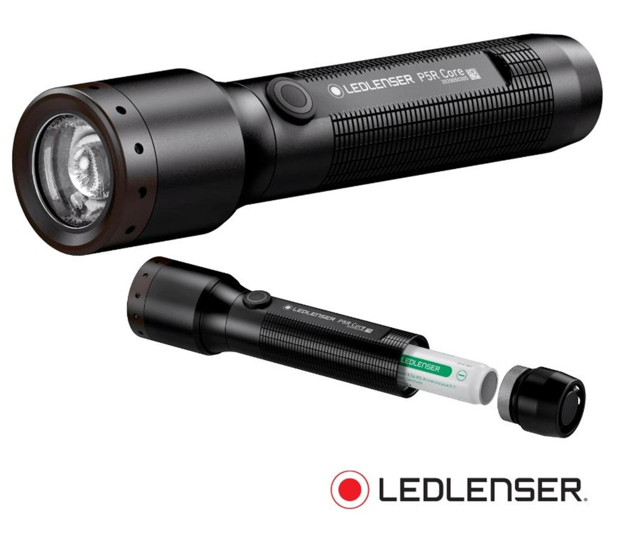 Lampe torche ledlenser p5r core rechargeable / haute puissance 500lm /  portée 250m / robuste et compacte / ip68