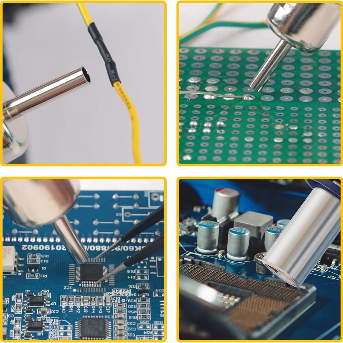 Station de soudage + fer à air chaud pcwork / 650w / 2 canaux / 100°c à 500°c