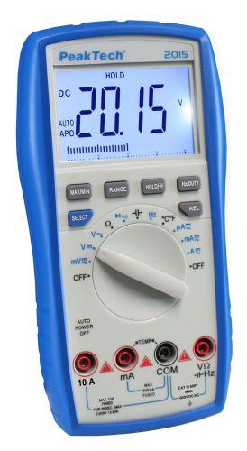 Multimètre numérique:ohmètre/volmètre/amperemètre/thermometre/frequencemètre/capacimètre/auto-range cat3-600v