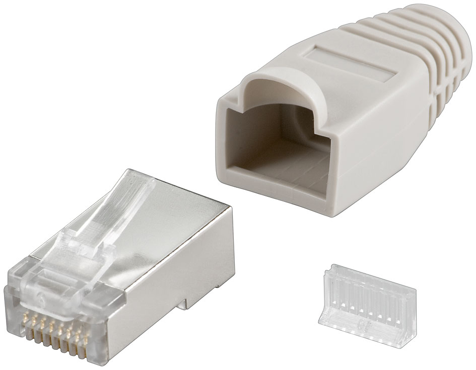 Cat 5 rj45/8p8c plug grey