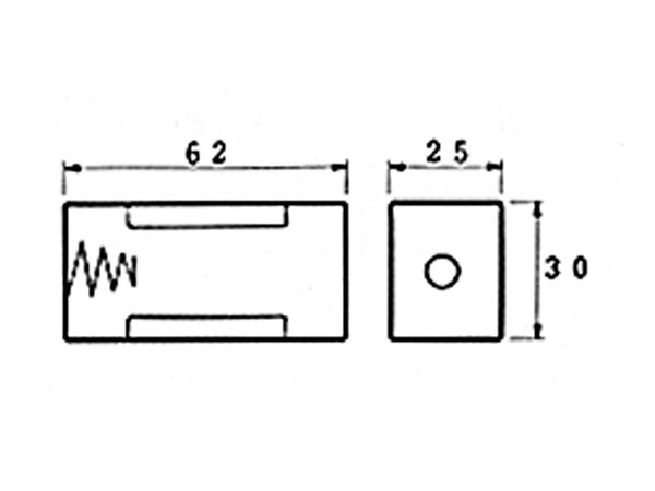 Coupleur de 1 pile c (r14), avec cosses à souder 58 x 24 x 29mm