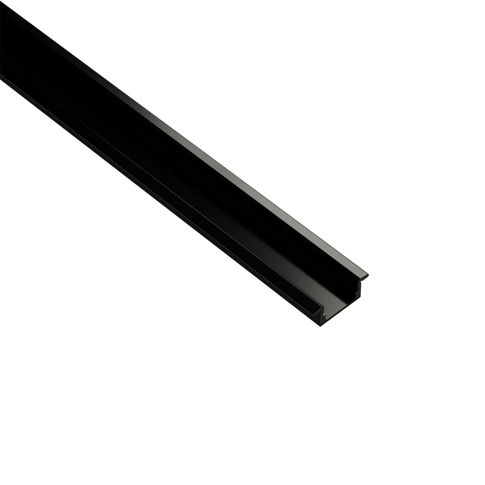 Profilé aluminium noir à encastrer 8,5 x 23,1 mm longueur 2 m