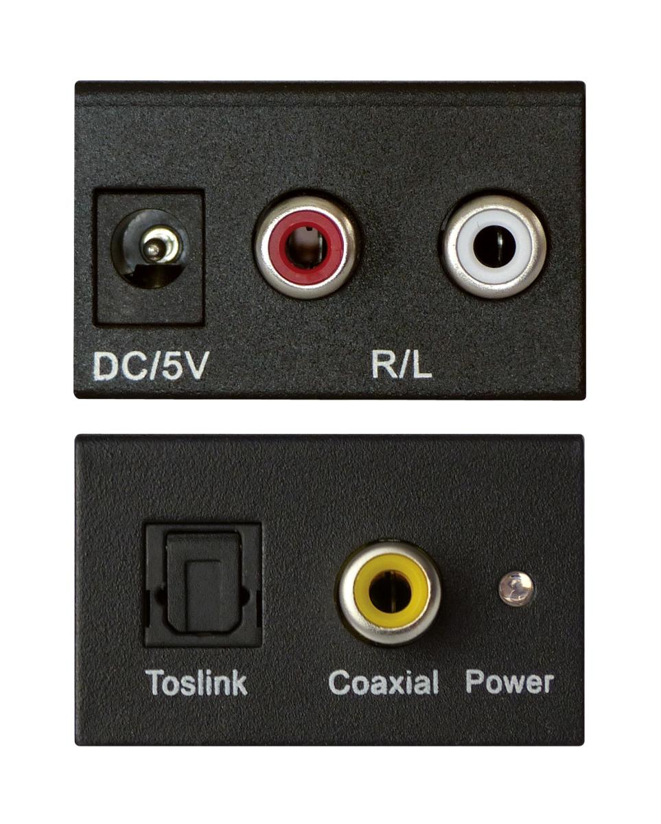 Convertisseur audio numérique (optique+spdif) vers analogique dac (sans fiche jack 3.5mm)