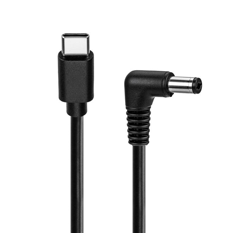Câble usb-c male vers fiche dc male 5,50 x 2,10 mm / 3a max / l=1m
