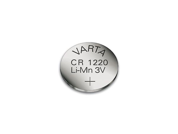 Pile bouton lithium 3.0v 35ma (12.5 x 2.0mm) cr1220 varta 6620.801.401