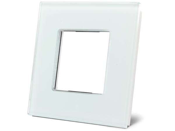 Plaque de recouvrement en verre pour niko®, pur blanc mat