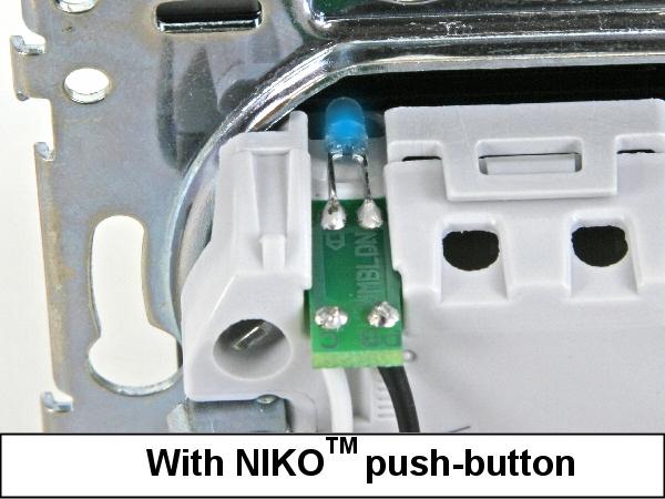 Jeu de 5 led de notification d'état bleues pour boutons-poussoirs niko® pour utilisation avec vmb8pbu