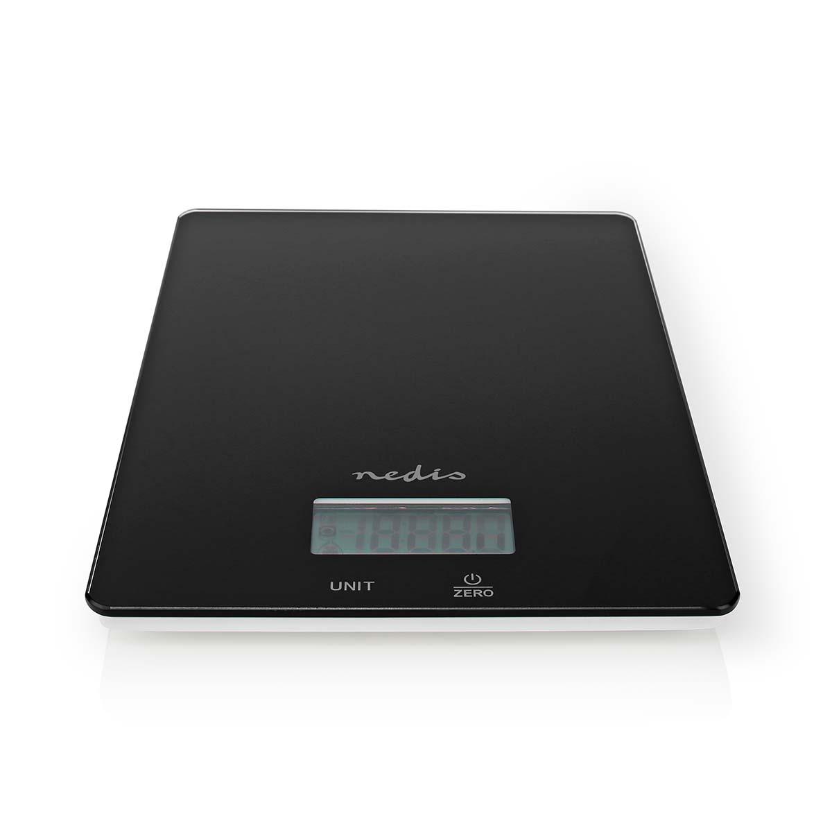 Balance de cuisine numérique 5kg max - plastique / verre noir