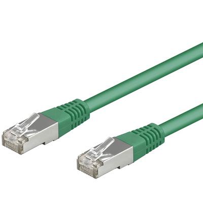 Câble réseau ftp, connecteur rj45. cat 5e (100 mbps), 0.50m vert