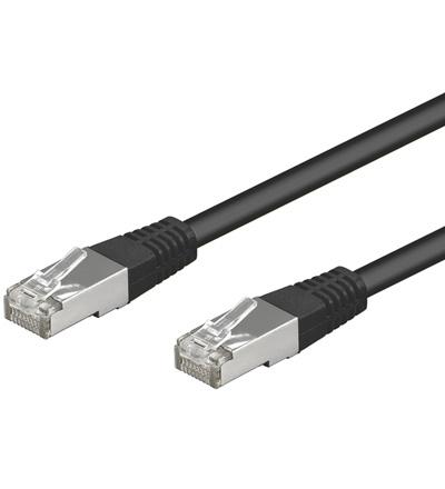 Câble réseau ftp, connecteur rj45. cat 5e (100 mbps), 0.50m noir