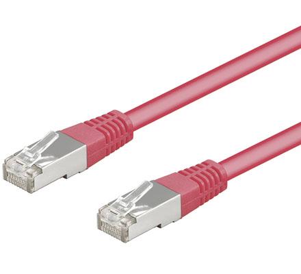 Câble réseau ftp, connecteur rj45. cat 5e (100 mbps), 0.50m magenta