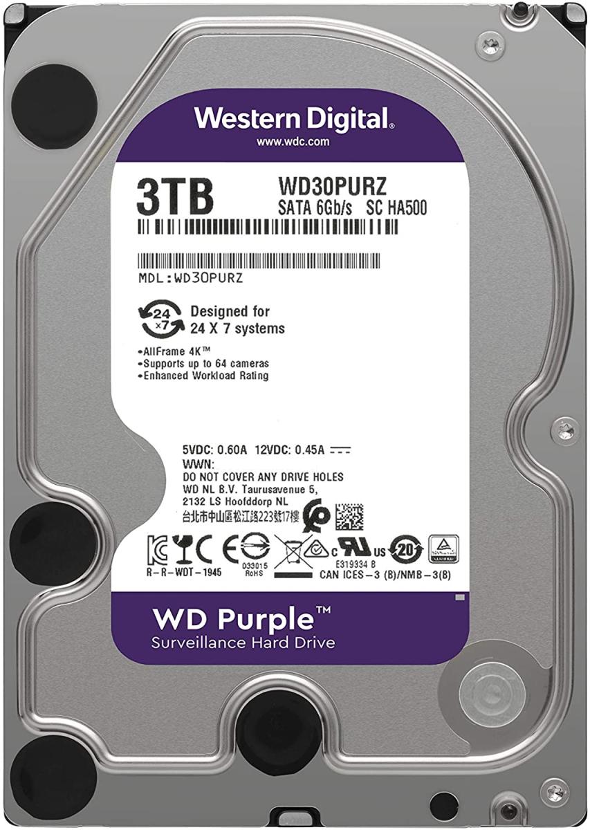 Disque dur 3 tera wd purple spécial enregistreur vidéo