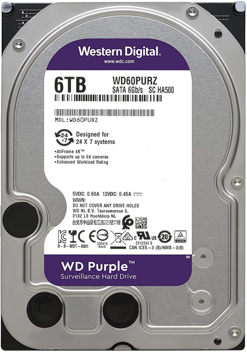 Disque dur 6 tera wd purple spécial enregistreur vidéo