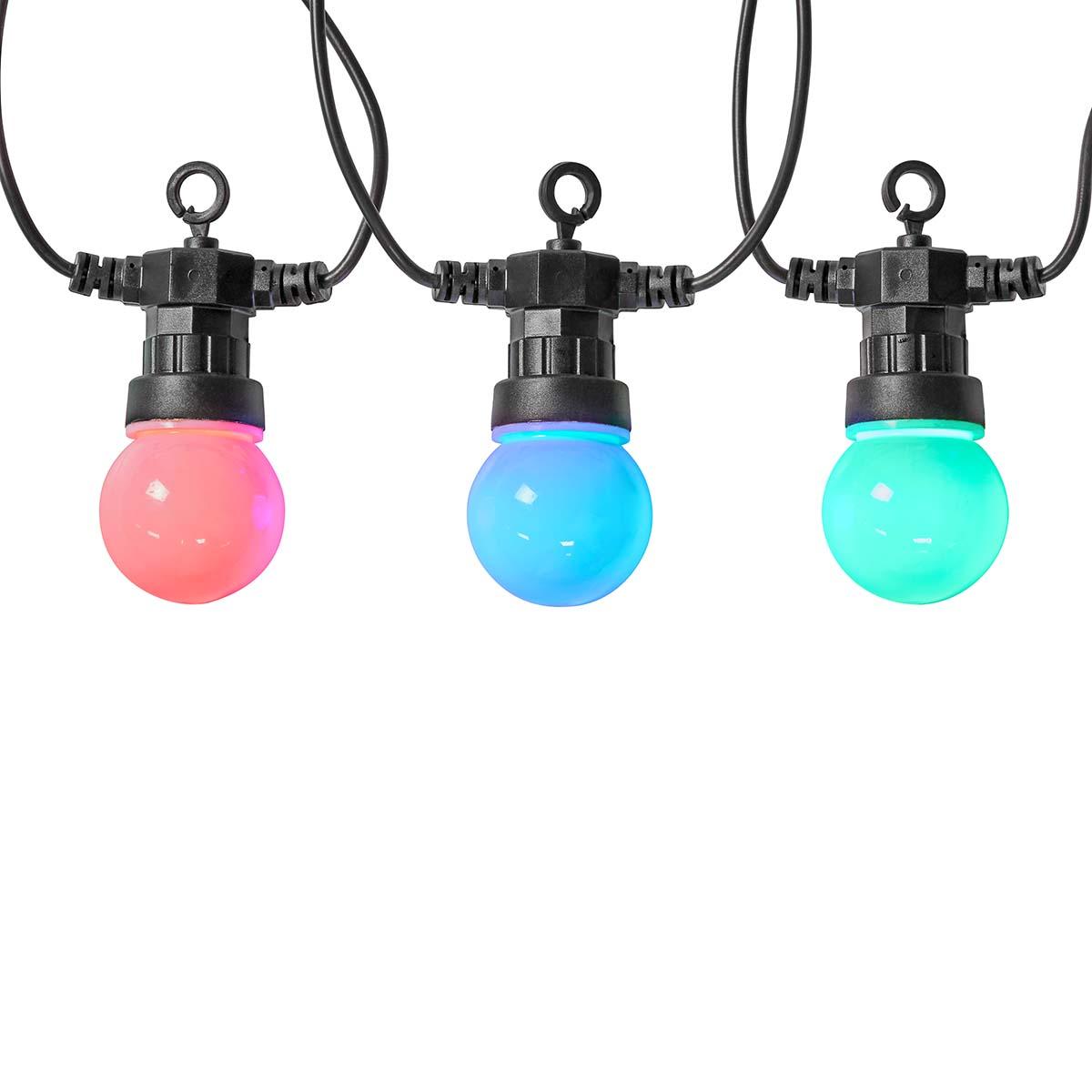 Guirlande 10 lampes à leds couleurs - wi-fi - rgb - 10 led's - 9 m - android? / ios